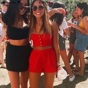 red co ord set size XS urban outfitters